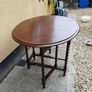 Antique Solid Oak Gateleg Drop Leaf Table Image 7