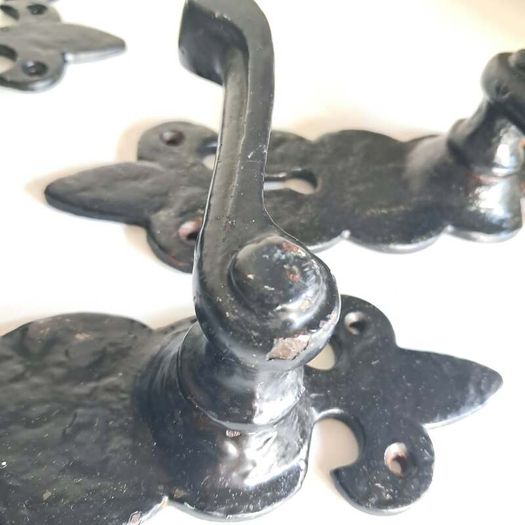Two Pairs Cast Iron Door Handles