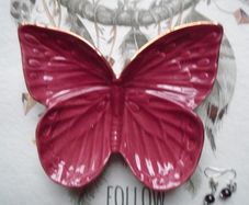 Ceramic butterfly dish,Trinket dish,Ornment,Home decor,Gift