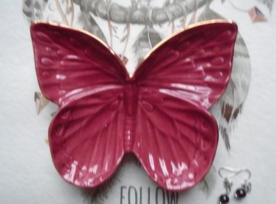 Ceramic butterfly dish,Trinket dish,Ornment,Home decor,Gift