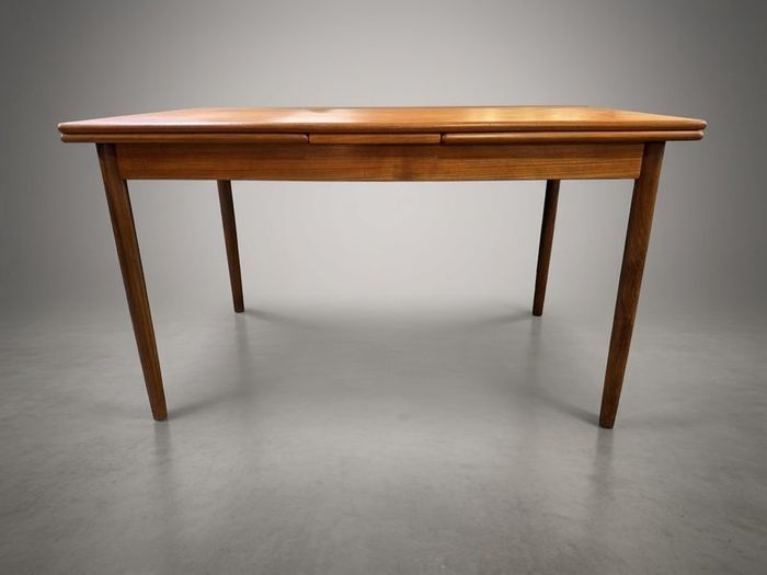 Elegant Mid-Century Danish Teak Extending Dining Table