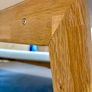 White Danish design dining table with benches Image 7