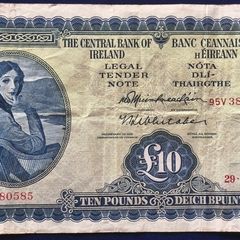 Irish Lady Lavery 10 Pound Banknote 1962