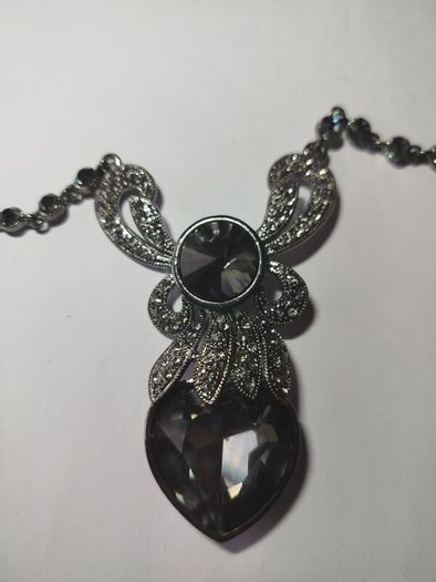 Gun metal necklace