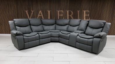 Valarie Corner Leather Recliner Sofa