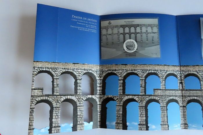 Spain 2016 2 euro coincard - Segovia Aqueduct - Sealed with Stamps