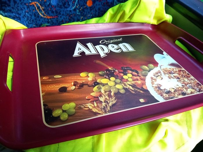 Serving tray vintage Wilscombe tray made in England alpen original cereals advertising tray