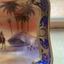 Antique 1920's Handpainted Desert scene with Colbalt blue edging & 24ct gold gilding Image 9