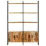 4-Tier Bookcase 124x30x180 cm Rough Mango Wood Image 3