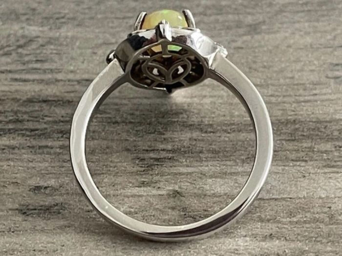Ethiopian Opal Silver Ring