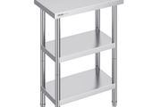 Stainless Steel Food Prep Table Commercial Kitchen Work Table 35.6x61 cm