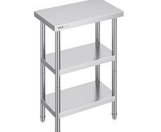 Stainless Steel Food Prep Table Commercial Kitchen Work Table 35.6x61 cm