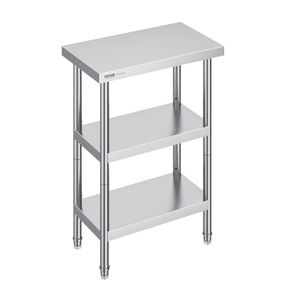 Stainless Steel Food Prep Table Commercial Kitchen Work Table 35.6x61 cm