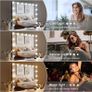 Hollywood Vanity Mirror with Type-C and USB Output Port Lighted Cosmetic Mirror with Lights & 15 Bulbs 3 Lighting Modes Tabletop and Wall Mounted Image 2