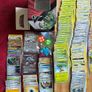 Pokemon large Sized Storage Tin and 250 cards and 2 v/ex cards Image 2