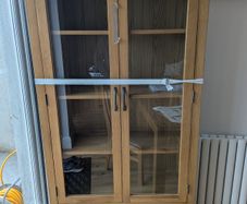 Solid Oak Display Cabinet