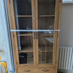 Solid Oak Display Cabinet
