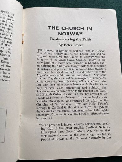 Vintage The Church in Scandinavia booklet