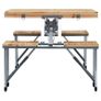 Folding Camping Table with 4 Seats Steel Aluminium Image 5