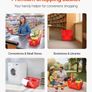 12 PCS, 21L Stackable PE Plastic Grocery Baskets with Metal Handles, Dense Mesh Structure, Holds up to 9.07kg, Portable for Grocery Image 7