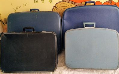 Antique suitcases from the late 60's early 70's  for props