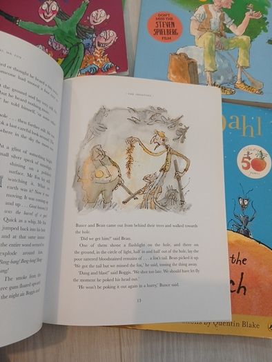 Roald Dahl large coloured illustrated book set