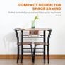 2-Seater Bar Stool and Table Set w/ Bottle Storage Shelf Wood Tone (FREE SHIPPING) Image 6