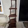 Vintage 5 Tier Wooden Corner Shelf Image 6