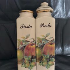 KH Potter Staffordshire ceramic pasta jars