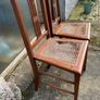 Art Deco/Nouveau Antique Caned Seat Wooden Chairs Image 5
