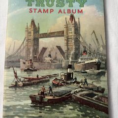 Stamp collection in book, 1930's onwards from all over the world. Approx 60 stamps
