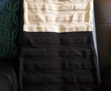Mango Basics Black & Cream Colour Block Dress  Size S