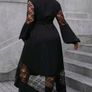 Lantern Sleeve Belted Dress Image 2