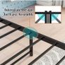 Double Bed Frame with Storage Wooden Headboard Shelf Image 5