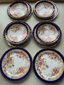 Antique 19th C5 Side Plates & 4Saucers p
