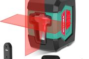15M Self-Leveling Line Laser with Double Laser Module, 360  Laser with 2 Lines Horizontal/Vertical, Flexible Magnetic Base, 2 x AA Batteries Included