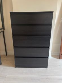 IKEA KULLEN 5-Drawer Chest in the Black-Brown finish