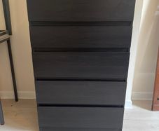 IKEA KULLEN 5-Drawer Chest in the Black-Brown finish