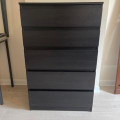 IKEA KULLEN 5-Drawer Chest in the Black-Brown finish