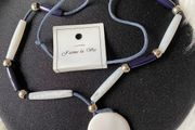 Brand new jewellery- J'aime La Vie Blue &amp; White Necklace