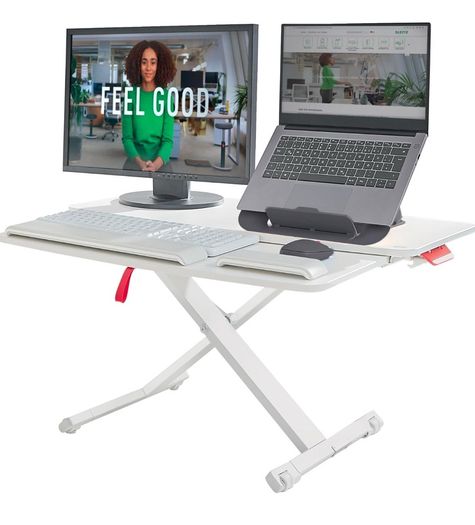 Leitz Ergo Cosy Standing Desk Converter with Sliding Tray