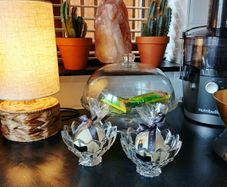 Newgrange living crystal candle holders