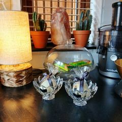 Newgrange living crystal candle holders