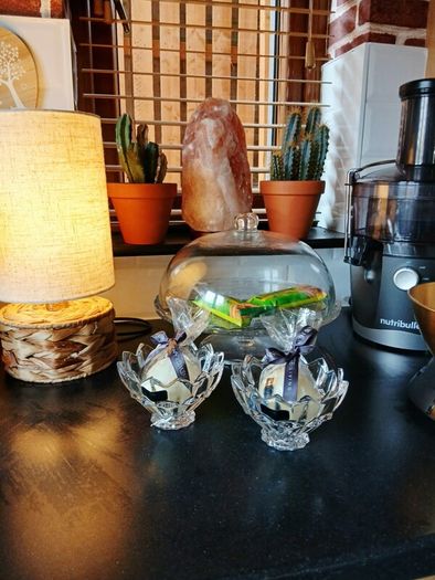 Newgrange living crystal candle holders
