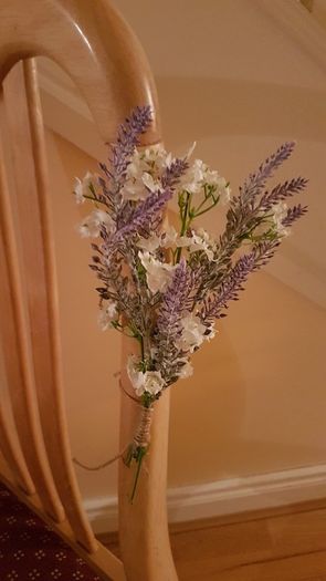 Lavender chair/ pew ends