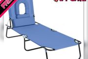 Adjustable Sun Lounger W/Pillow (FREE POSTAGE)