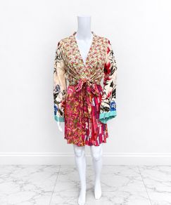 New River Island Mixed Print Mini Dress