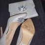 Dune silver heels with matching bag set Image 3