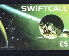 Ireland IR5 Swiftcall International Calling Card View of planet (possible Jupiter) from space Phonecard used