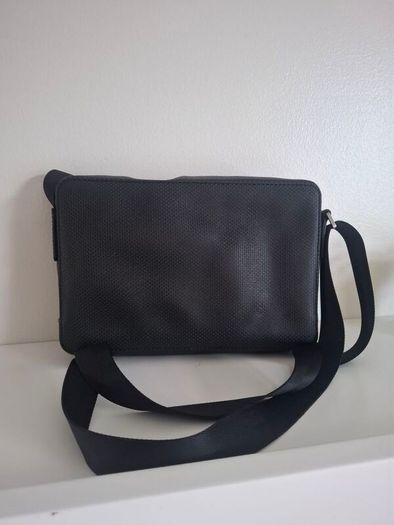 Lacoste Chantaco Pique Leather Reporter Bag